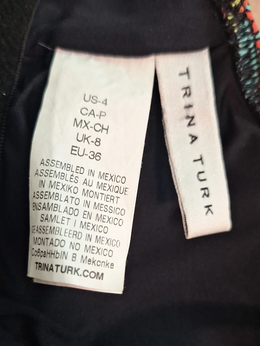 Trina Turk Moroccon Printed Halter Tankini Top in Black and Multicolor Sz 4 *O
